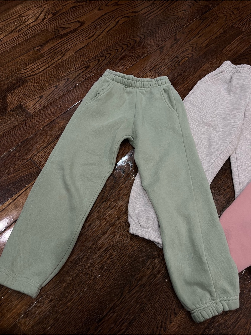 Zara Kids Sage Green Fleece Joggers